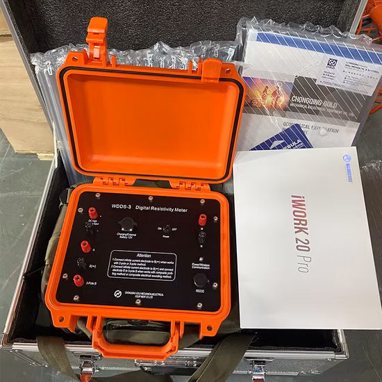 Détecteur d'eau souterraine, équipement géophysique 2D, terramètre à sondage électrique vertical